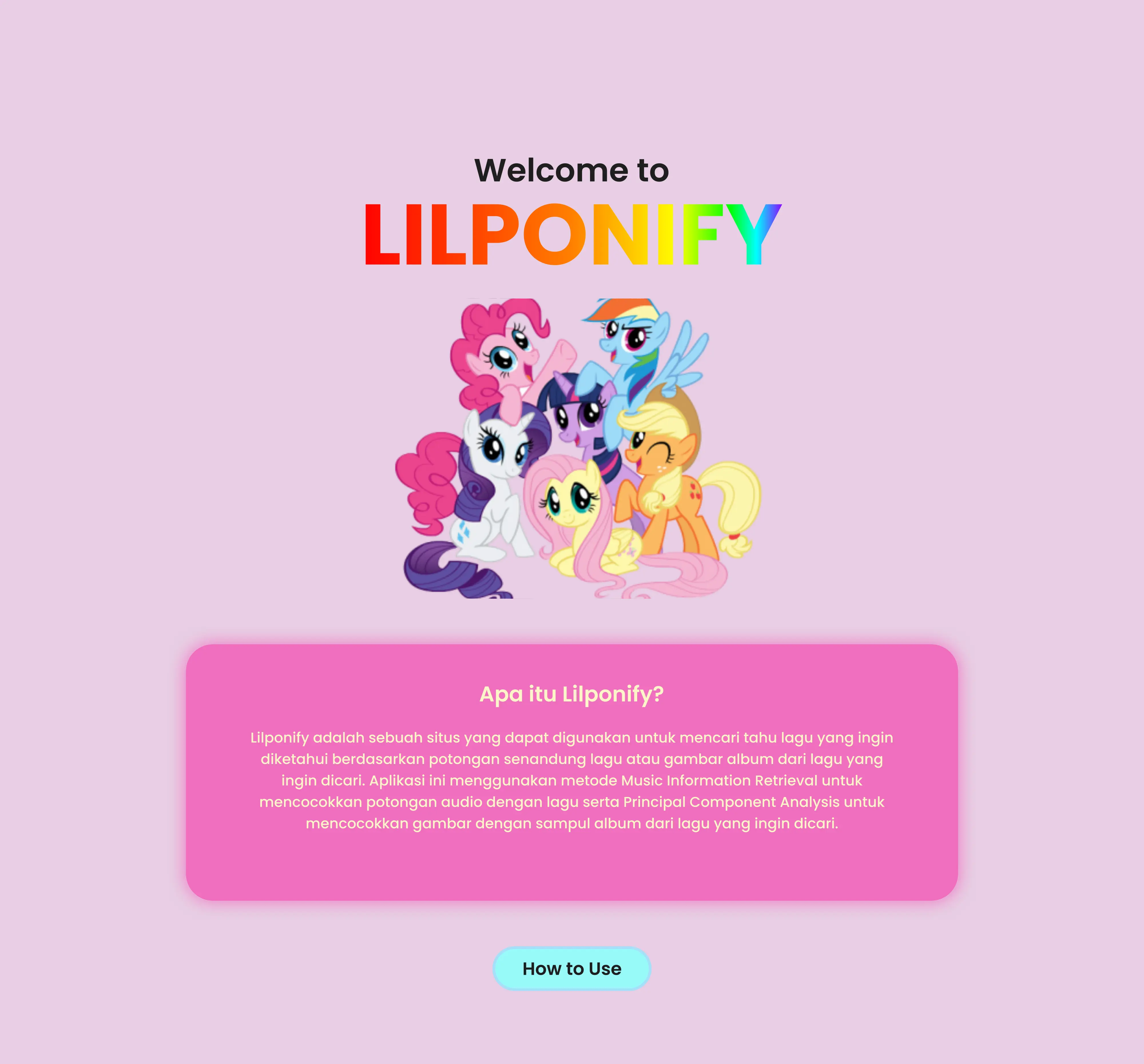 Screenshot for Image Retrieval dan Music Information Retrieval System